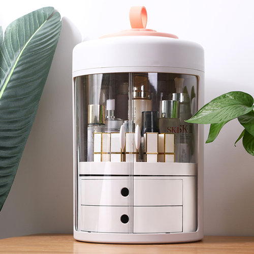 Latitude Run® Cozyblock Makeup Container Storage Box In Pink, Cosmetic